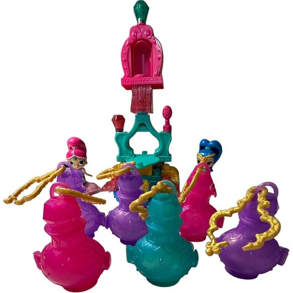 LOT Mega Bloks Shimmer & Shine Bedtime Building Set + 5 Teenie Genies + Bottles - Picture 6 of 16